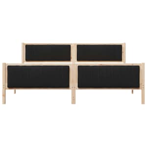 Rám postele Hnědo-černá 200 x 200 cm Masivní borovicové dřevo - obrázek 5