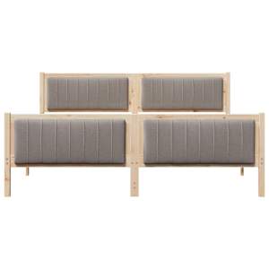 Rám postele Hnědá a taupe 180 x 200 cm Masivní borovicové dřevo - obrázek 5