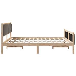 Rám postele Hnědá a taupe 180 x 200 cm Masivní borovicové dřevo - obrázek 6