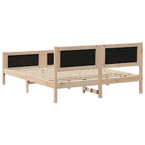 Rám postele Hnědo-černá 160 x 200 cm Masivní borovicové dřevo - obrázek 7