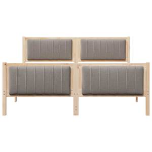 Rám postele Hnědá a taupe 160 x 200 cm Masivní borovicové dřevo - obrázek 5