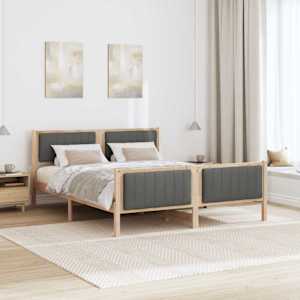 Rám postele s čelo hnědá a tmavě šedá 150 x 200 cm - obrázek 4