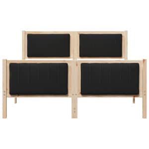 Rám postele Hnědo-černá 140 x 190 cm Masivní borovicové dřevo - obrázek 5
