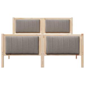 Rám postele Hnědá a taupe 140 x 190 cm Masivní borovicové dřevo - obrázek 5