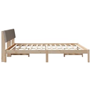 Rám postele Hnědá a taupe 180 x 200 cm Masivní borovicové dřevo - obrázek 6