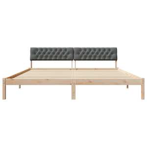 Rám postele s čelo hnědá a tmavě šedá 200 x 200 cm - obrázek 5