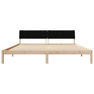 Rám postele Hnědo-černá 200 x 200 cm Masivní borovicové dřevo - obrázek 5