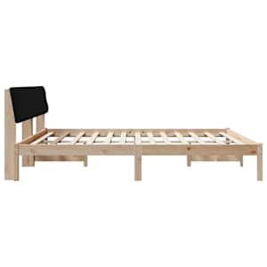 Rám postele Hnědo-černá 200 x 200 cm Masivní borovicové dřevo - obrázek 6