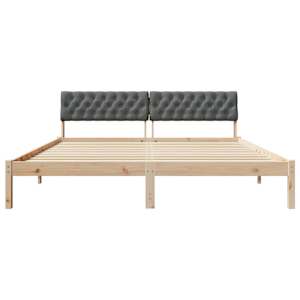 Rám postele s čelo hnědá a tmavě šedá 180 x 200 cm - obrázek 5