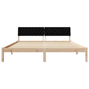 Rám postele Hnědo-černá 180 x 200 cm Masivní borovicové dřevo - obrázek 5