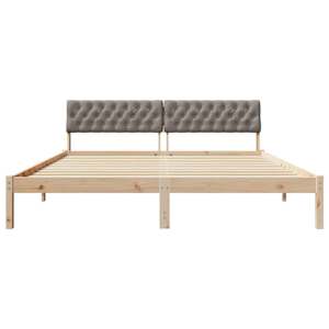 Rám postele Hnědá a taupe 180 x 200 cm Masivní borovicové dřevo - obrázek 5