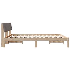 Rám postele Hnědá a taupe 180 x 200 cm Masivní borovicové dřevo - obrázek 6