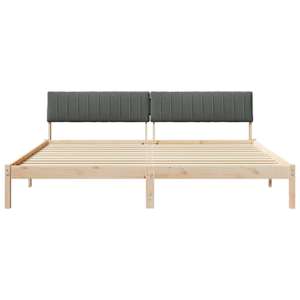 Rám postele s čelo hnědá a tmavě šedá 200 x 200 cm - obrázek 5