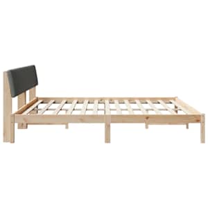 Rám postele s čelo hnědá a tmavě šedá 200 x 200 cm - obrázek 6