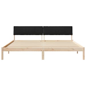Rám postele Hnědo-černá 200 x 200 cm Masivní borovicové dřevo - obrázek 5
