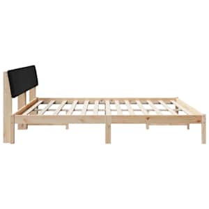 Rám postele Hnědo-černá 200 x 200 cm Masivní borovicové dřevo - obrázek 6