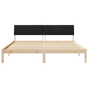 Rám postele Hnědo-černá 180 x 200 cm Masivní borovicové dřevo - obrázek 5