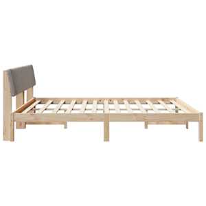 Rám postele Hnědá a taupe 180 x 200 cm Masivní borovicové dřevo - obrázek 6