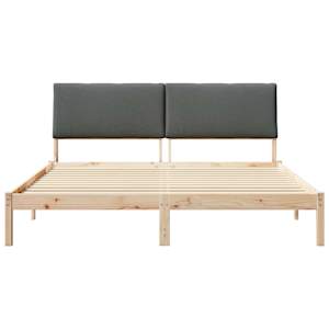 Rám postele s čelo hnědá a tmavě šedá 180 x 200 cm - obrázek 5
