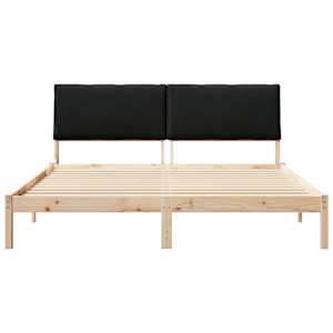 Rám postele Hnědo-černá 180 x 200 cm Masivní borovicové dřevo - obrázek 5