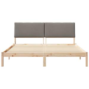 Rám postele Hnědá a taupe 180 x 200 cm Masivní borovicové dřevo - obrázek 5