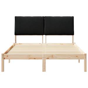 Rám postele Hnědo-černá 150 x 200 cm Masivní borovicové dřevo - obrázek 5