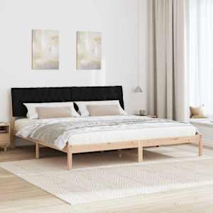 Rám postele s čalouněným čelem s čelo Hnědá 200 x 200 cm - obrázek 4