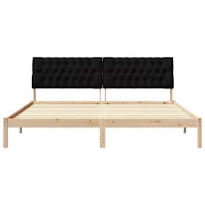 Rám postele s čalouněným čelem s čelo Hnědá 200 x 200 cm - obrázek 5