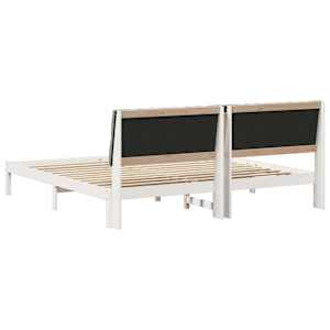 Rám postele s čalouněným čelem s čelo Bílá 200 x 200 cm - obrázek 7