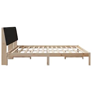 Rám postele s čelo Hnědá 200 x 200 cm Masivní borové dřevo - obrázek 6