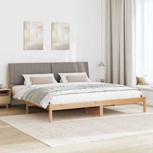 Rám postele s čelo Hnědá 200 x 200 cm Masivní borové dřevo - obrázek 4