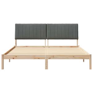 Rám postele s čelo Hnědá 180 x 200 cm Masivní borové dřevo - obrázek 5