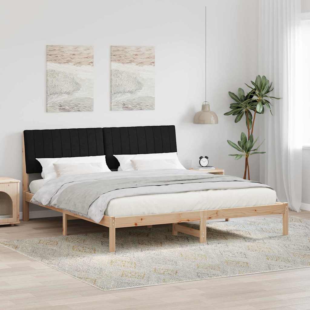 Paturi si accesorii - Cadru de pat cu headboard Maro 180 x 200 cm țesătură