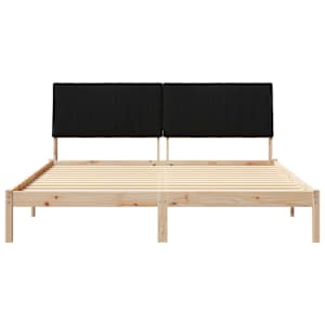 Rám postele s čelo Hnědá 180 x 200 cm Masivní borové dřevo - obrázek 5