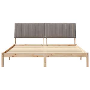 Rám postele s čelo Hnědá 180 x 200 cm Masivní borové dřevo - obrázek 5