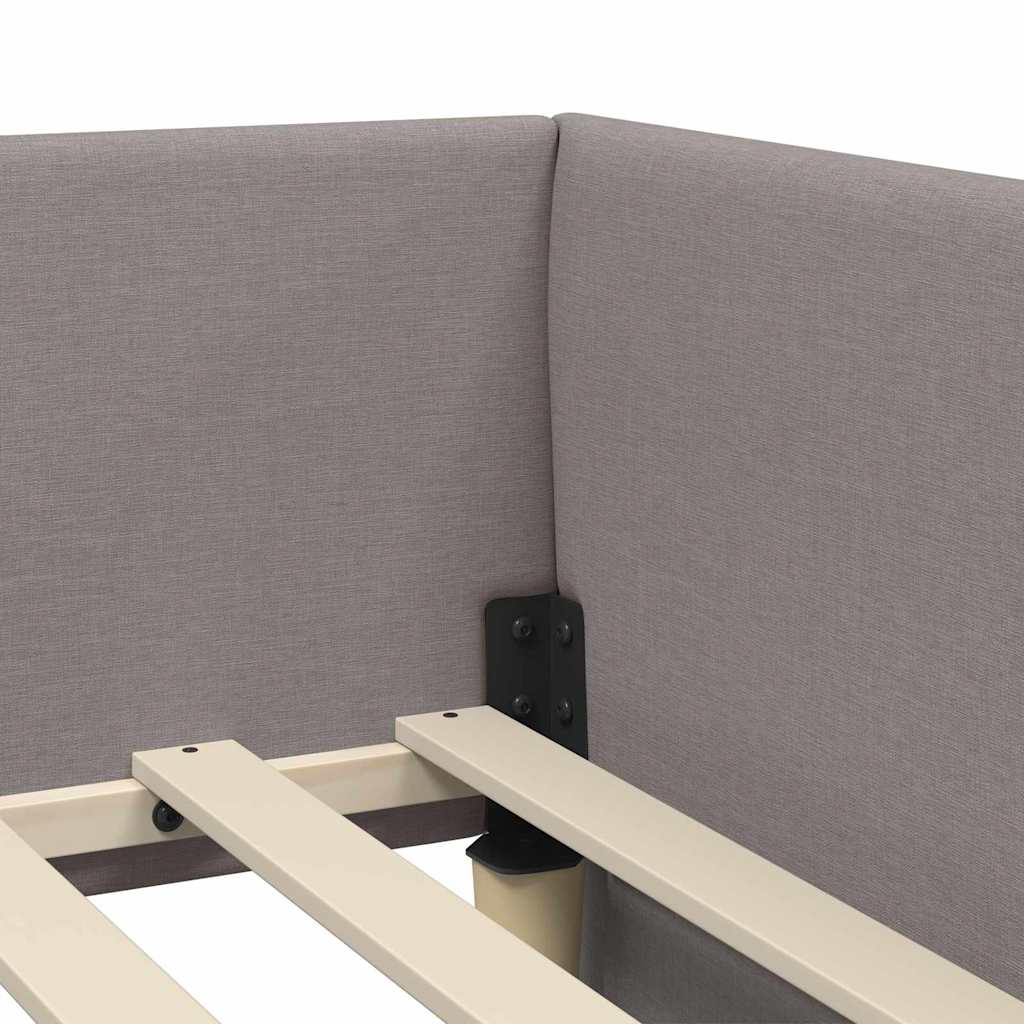 Kotni okvir postelje z matrico Drugo 2 pcs Taupe blago - slika 10