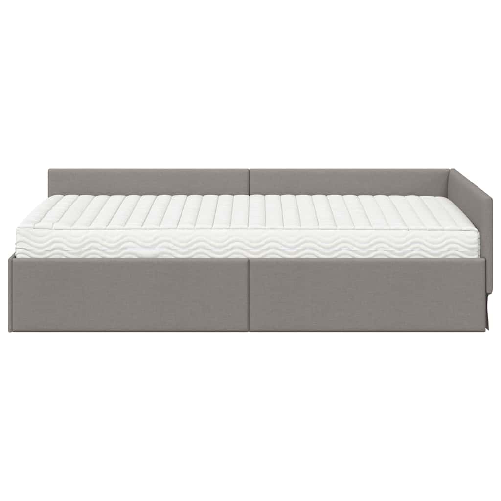Kotni okvir postelje z matrico Drugo 2 pcs Taupe blago - slika 5