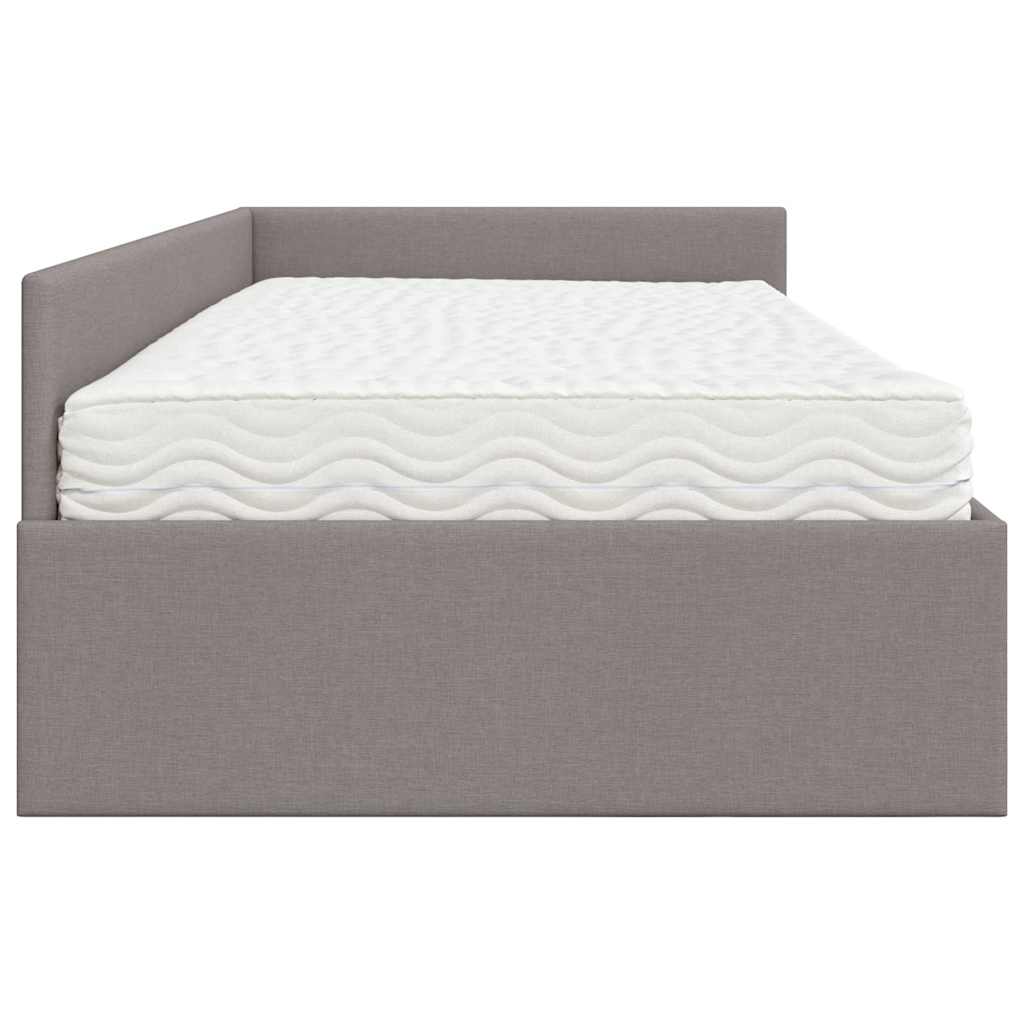 Kotni okvir postelje z matrico Drugo 2 pcs Taupe blago - slika 8