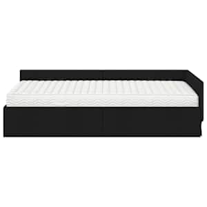 Rohový rám postele s matrací Jiný s čelo 2 pcs Zelená textil - obrázek 6