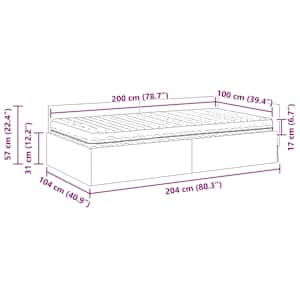 Rohový rám postele s matrací Jiný s čelo 2 pcs Zelená textil - obrázek 14