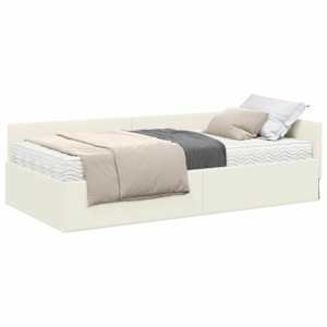 vidaXL Nurgavoodi raam koos madratsiga Muu peaga 2 tk cream Samet