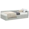 vidaXL Nurgavoodi raam koos madratsiga 2 tk Helehall 90 x 200 cm Samet