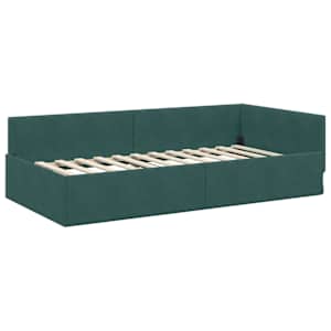 Rohový rám postele s matrací Jiný s čelo 2 pcs Zelená samet - obrázek 6