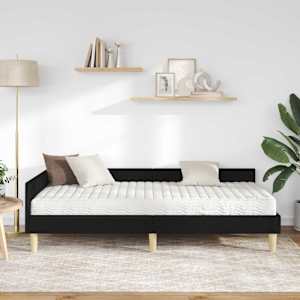 Rohový rám postele s matrací s matrací 2 pcs Zelená textil - obrázek 3