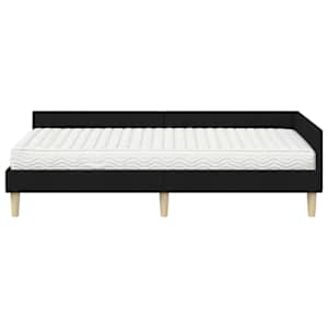 Rohový rám postele s matrací s matrací 2 pcs Zelená textil - obrázek 5