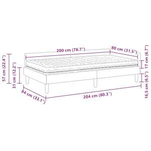 Rohový rám postele s matrací s matrací 2 pcs Zelená textil - obrázek 14