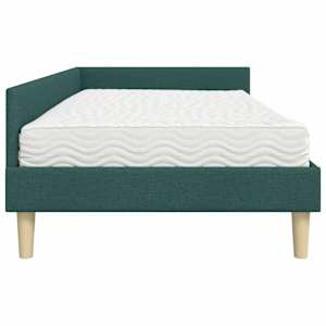 Rohový rám postele s matrací s matrací 2 pcs Zelená textil - obrázek 8