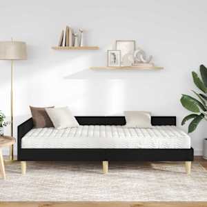 Rohový rám postele s matrací s matrací 2 pcs Zelená textil - obrázek 3