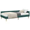 vidaXL Nurgavoodi raam koos madratsiga 2 tk Tumeroheline 100 x 200 cm