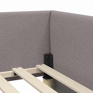Rohový rám postele s matrací s matrací 2 pcs Taupe textil - obrázek 10